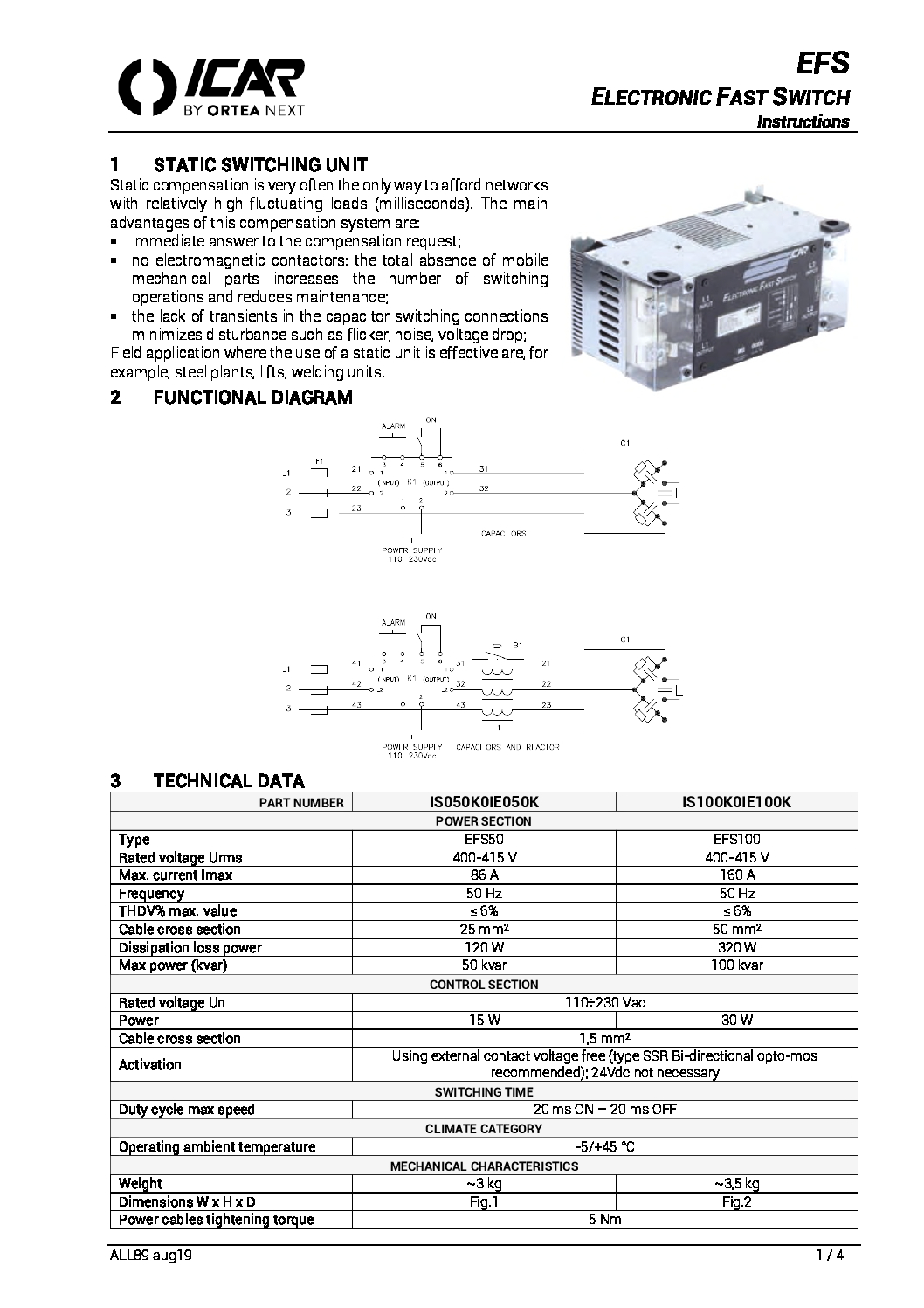 ELECTRONIC FAST SWITCH - INSTRUCTIONS